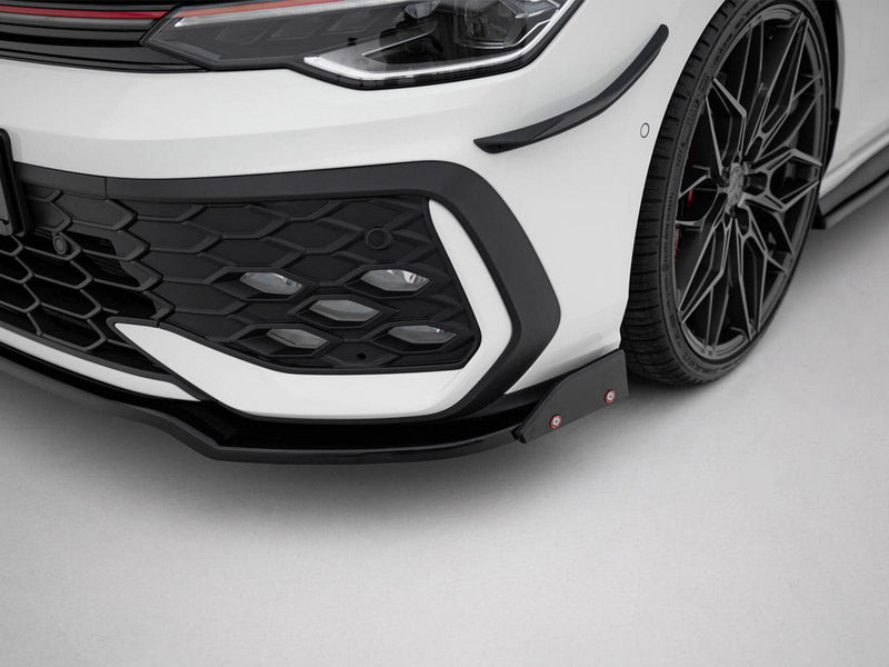 Maxton Design - Front Splitter V.3 + Flaps Volkswagen Golf GTI / GTE / R-Line Mk8 Facelift