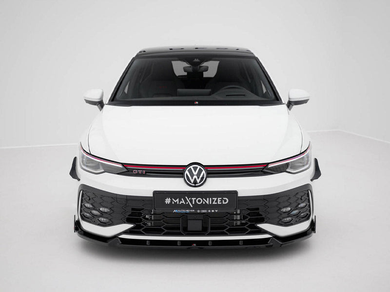 Maxton Design - Front Splitter V.2 + Flaps Volkswagen Golf GTI / GTE / R-Line Mk8 Facelift