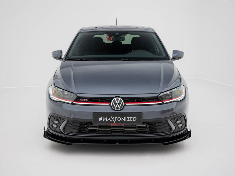 Maxton Design -  Street PRO Front Splitter + Flaps Volkswagen Polo GTI Mk6 Facelift