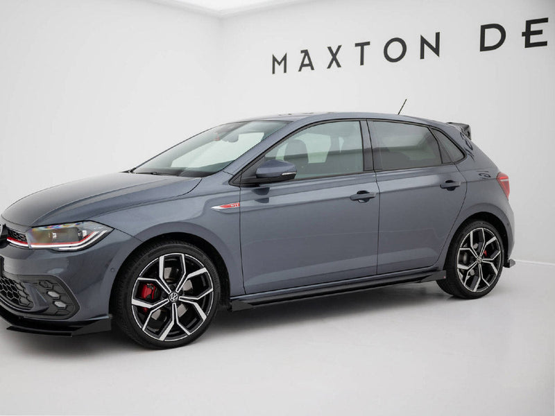 Maxton Design -  Street PRO Side Skirts Diffusers + Flaps Volkswagen Polo GTI Mk6 Facelift