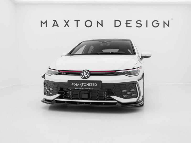 Maxton Design - Street PRO Front Splitter V.2 Volkswagen Golf GTI / GTE / R-Line Mk8 Facelift