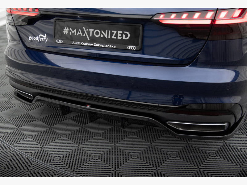 Maxton Design - Rear Splitter (Vertical Bars) V.2 Audi A4 S-Line B9 Facelift