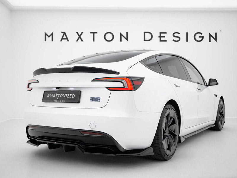 Maxton Design - Rear Splitter (Vertical Bars) V.1 Tesla Model 3 Performance Mk1 Facelift