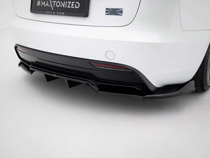 Maxton Design - Rear Splitter (Vertical Bars) V.1 Tesla Model 3 Performance Mk1 Facelift