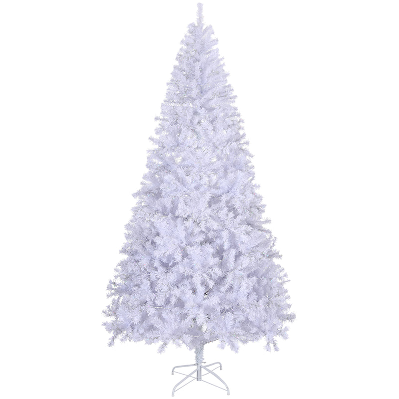 5 FT Artificial Christmas Tree with DIY 80 Warm Lights Battery Operated, 480 Branch Tips and Sturdy Metal Stand, White