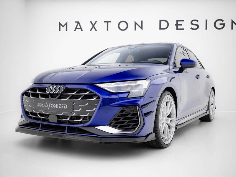 Maxton Design - Front Splitter V.3 Audi A3 S-Line Sedan / S3 Sedan 8Y Facelift
