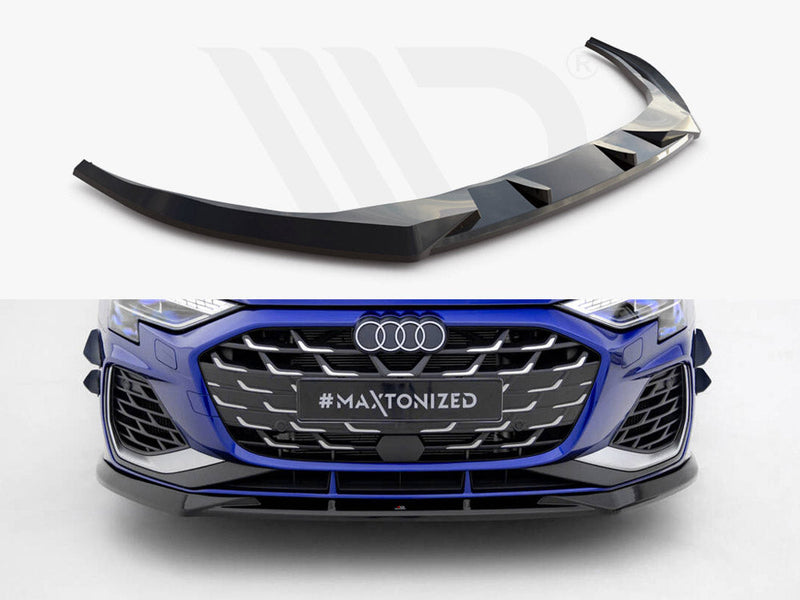 Maxton Design -  Front Splitter V.1 Audi A3 S-Line Sedan / S3 Sedan 8Y Facelift