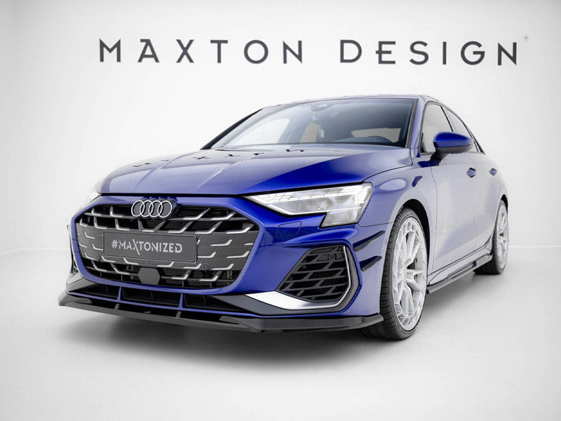 Maxton Design -  Front Splitter V.1 Audi A3 S-Line Sedan / S3 Sedan 8Y Facelift