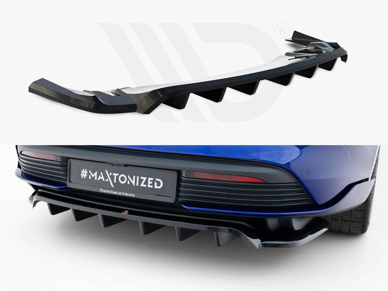 Maxton Design - Rear Splitter (Vertical Bars) Porsche Taycan Turbo S Mk1