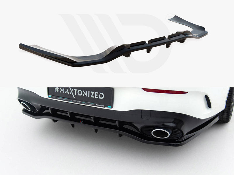 Maxton Design - Rear Splitter (Vertical Bars) Mercedes-AMG CLA 35 / 45 Coupe / Shooting Brake C118 Facelift / X118 Facelift