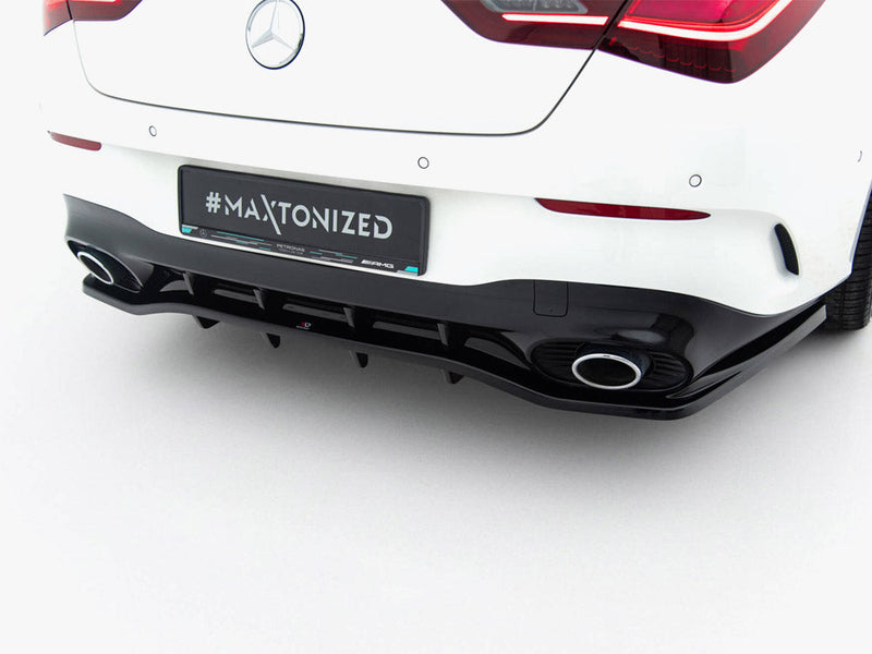 Maxton Design - Rear Splitter (Vertical Bars) Mercedes-AMG CLA 35 / 45 Coupe / Shooting Brake C118 Facelift / X118 Facelift