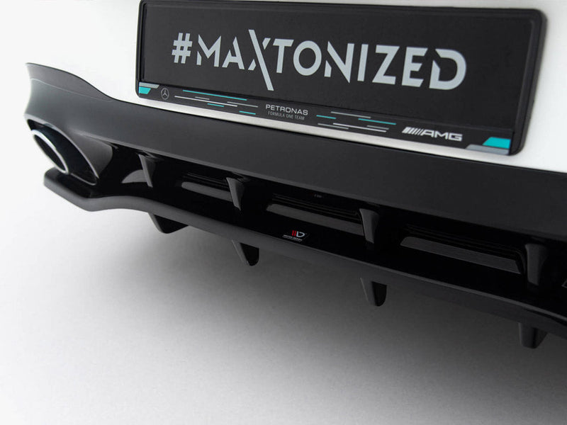 Maxton Design - Rear Splitter (Vertical Bars) Mercedes-AMG CLA 35 / 45 Coupe / Shooting Brake C118 Facelift / X118 Facelift