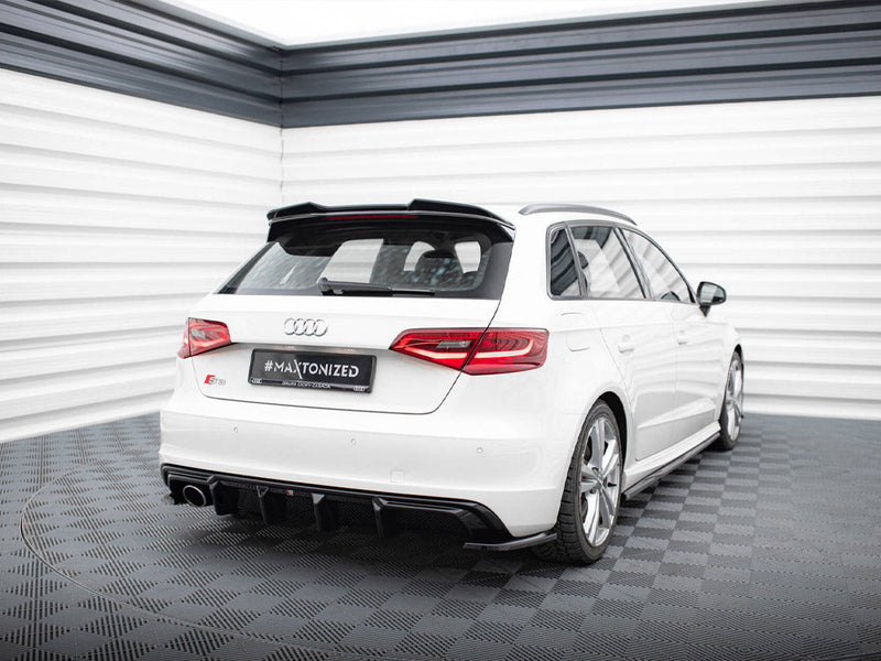Maxton Design - Rear Valance Audi A3 S-Line Sportback 8V (Version with single exhaust tips on one side)