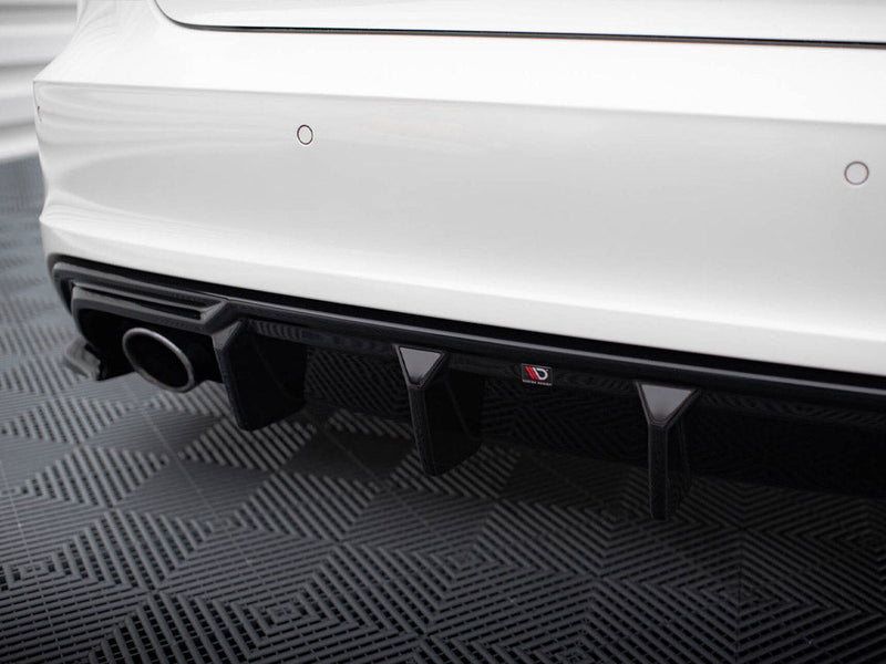 Maxton Design - Rear Valance Audi A3 S-Line Sportback 8V (Version with single exhaust tips on one side)