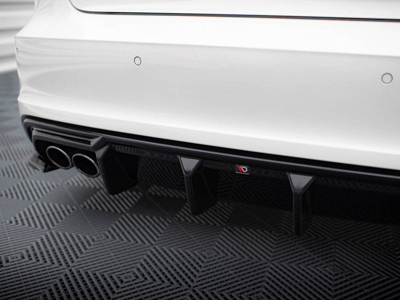 Maxton Design - Rear Valance Audi A3 S-Line Sportback 8V (Version with dual exhausts tips on one side)