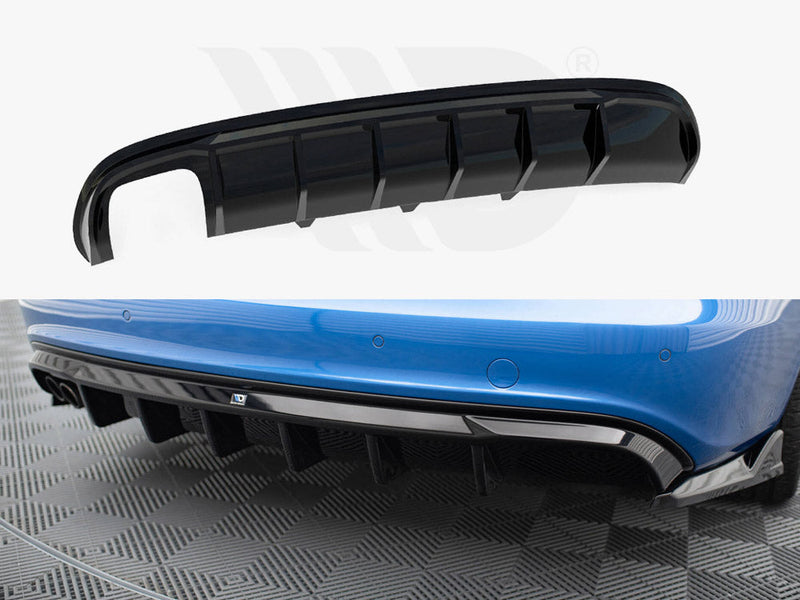 Maxton Design - Rear Valance Audi A4 S-Line Sedan B8 (Version with dual exhaust tips on one side)