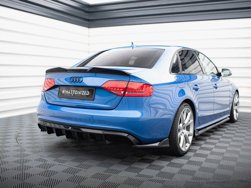 Maxton Design - Rear Valance Audi A4 S-Line Sedan B8 (Version with dual exhaust tips on one side)