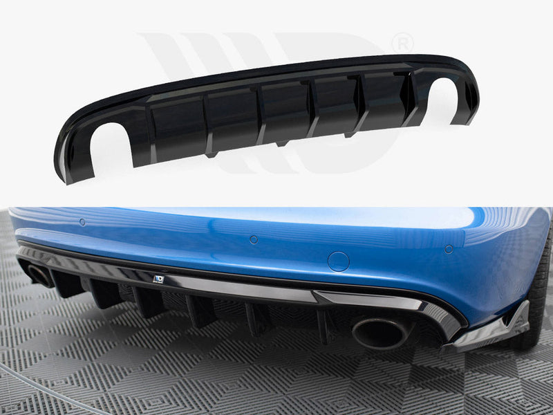 Maxton Design - Rear Valance Audi A4 S-Line Sedan B8 (Version with single exhaust tips on both sides)