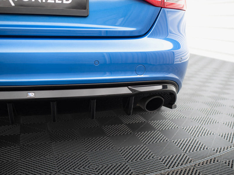 Maxton Design - Rear Valance Audi A4 S-Line Sedan B8 (Version with single exhaust tips on both sides)