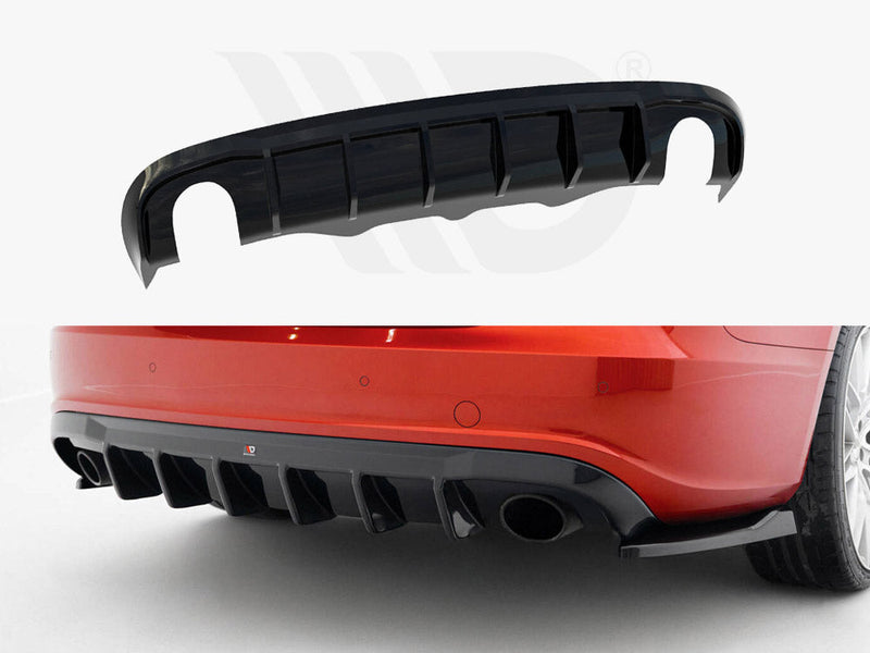 Maxton Design - Rear Valance Audi A5 S-Line Sportback 8T (Version with single exhaust tips on both sides)