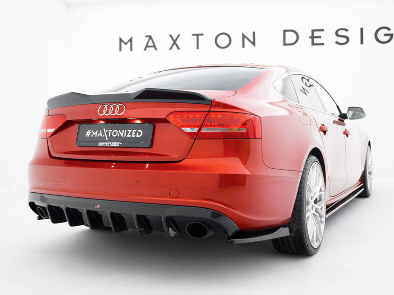 Maxton Design - Rear Valance Audi A5 S-Line Sportback 8T (Version with single exhaust tips on both sides)
