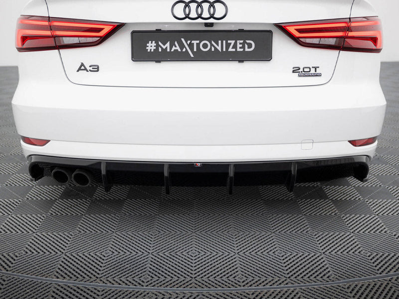 Maxton Design - Rear Valance Audi A3 Sedan 8V Facelift (Version with dual exhaust tips on one side)