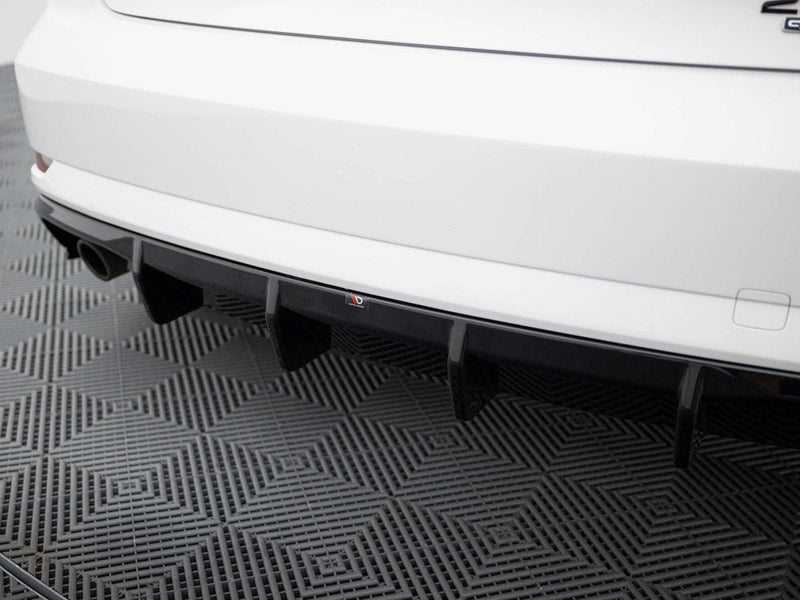 Maxton Design -  Rear Valance Audi A3 Sedan 8V Facelift (Version with single exhaust tips on both sides)