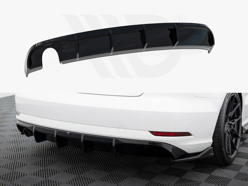 Maxton Design - Rear Valance Audi A3 Sedan 8V Facelift (Version with single exhaust tips on one side)