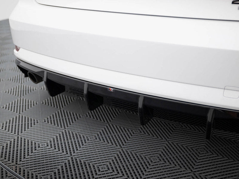 Maxton Design - Rear Valance Audi A3 Sedan 8V Facelift (Version with single exhaust tips on one side)