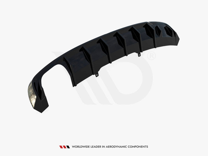 Maxton Design - Rear Valance Audi A4 S-Line B9 (Version with dual exhaust tips on one side)