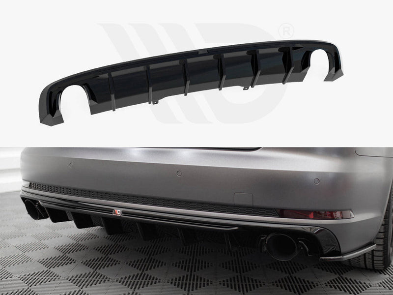 Maxton Design - Rear Valance Audi A4 S-Line B9 (Version with single exhaust tips on both sides)