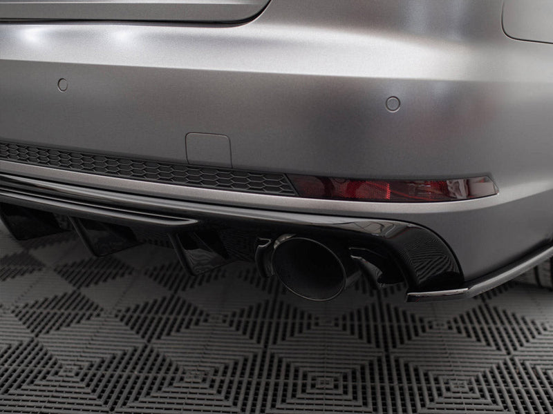 Maxton Design - Rear Valance Audi A4 S-Line B9 (Version with single exhaust tips on both sides)