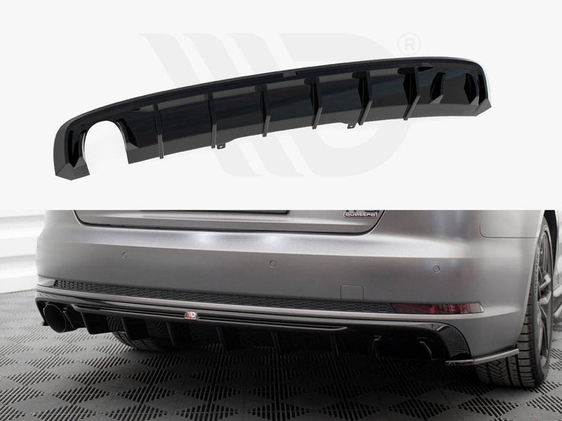 Maxton Design - Rear Valance Audi A4 S-Line B9 (Version with single exhaust tips on one side)