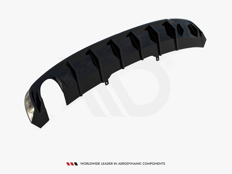 Maxton Design - Rear Valance Audi A4 S-Line B9 (Version with single exhaust tips on one side)