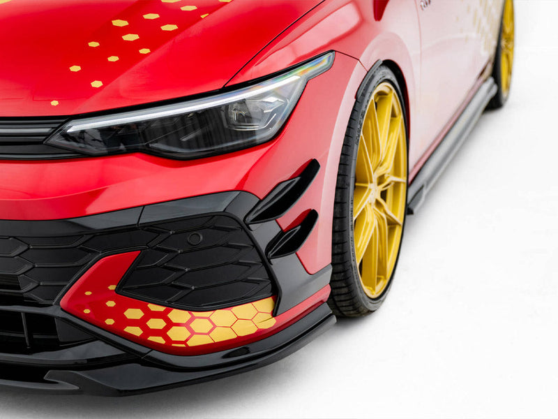 Maxton Design - Front Bumper Wings (Canards) Volkswagen Golf GTI Clubsport Mk8 Facelift