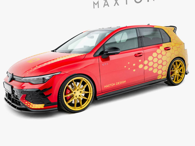 Maxton Design - Side Skirts Diffusers V.2 Volkswagen Golf GTI Clubsport Mk8 Facelift