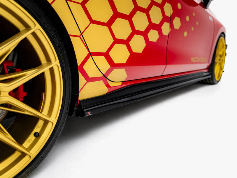Maxton Design - Side Skirts Diffusers V.2 Volkswagen Golf GTI Clubsport Mk8 Facelift