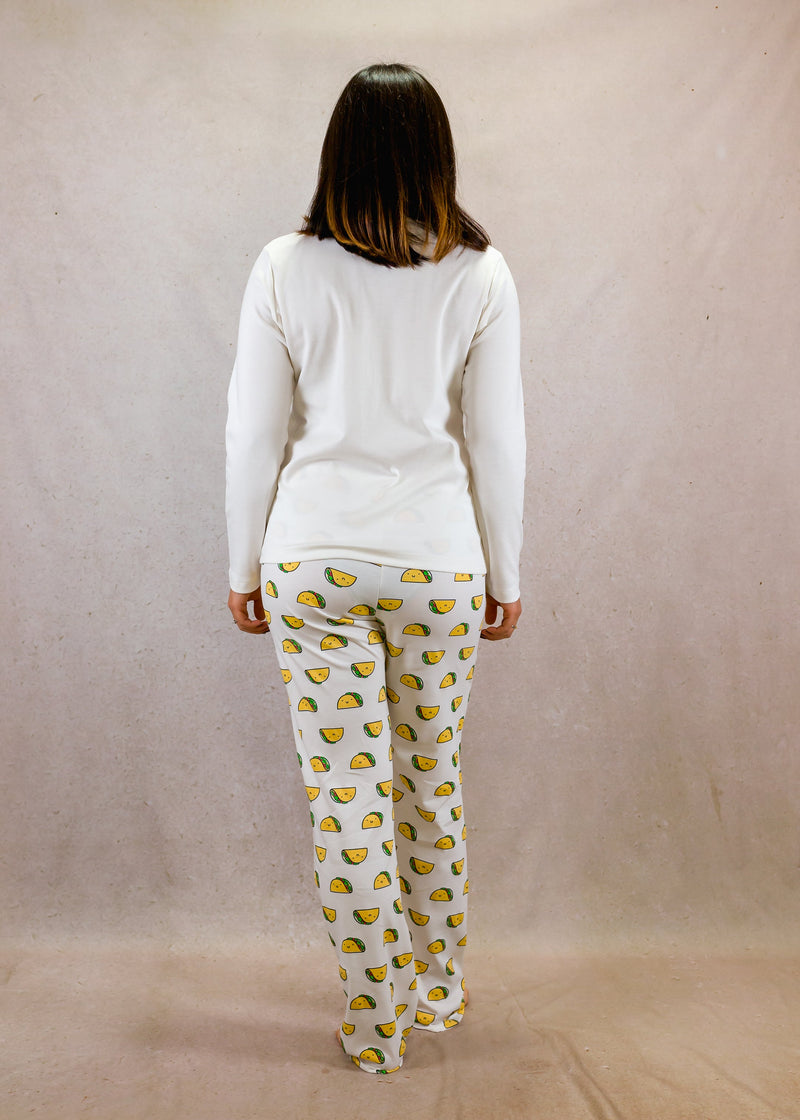 Tacos & white top set with long-sleeves