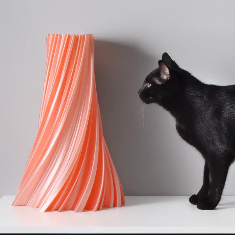 The Turbine Vase – Dynamic Spiral 3D Printed Decor