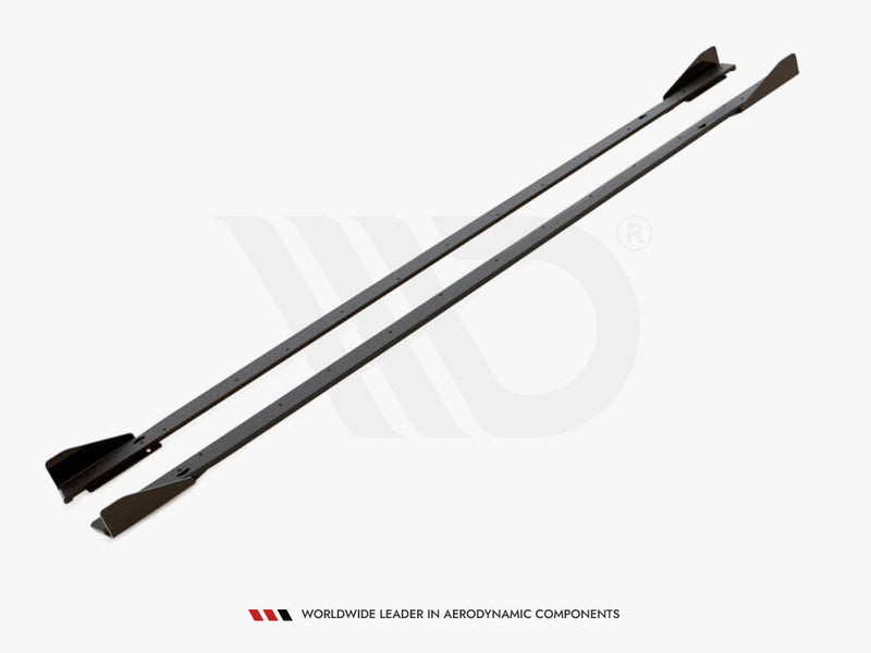 Maxton Design - Street PRO Side Skirts Diffusers + Flaps Volkswagen Golf GTI Clubsport Mk8 Facelift