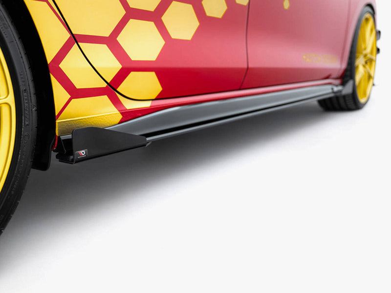Maxton Design - Street PRO Side Skirts Diffusers + Flaps Volkswagen Golf GTI Clubsport Mk8 Facelift