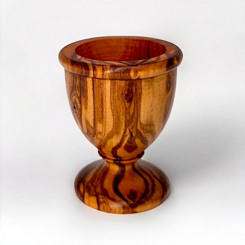 Olive Wood Egg Cup | Wooden Soft Boiled Egg Holder Breakfast Serving Stand