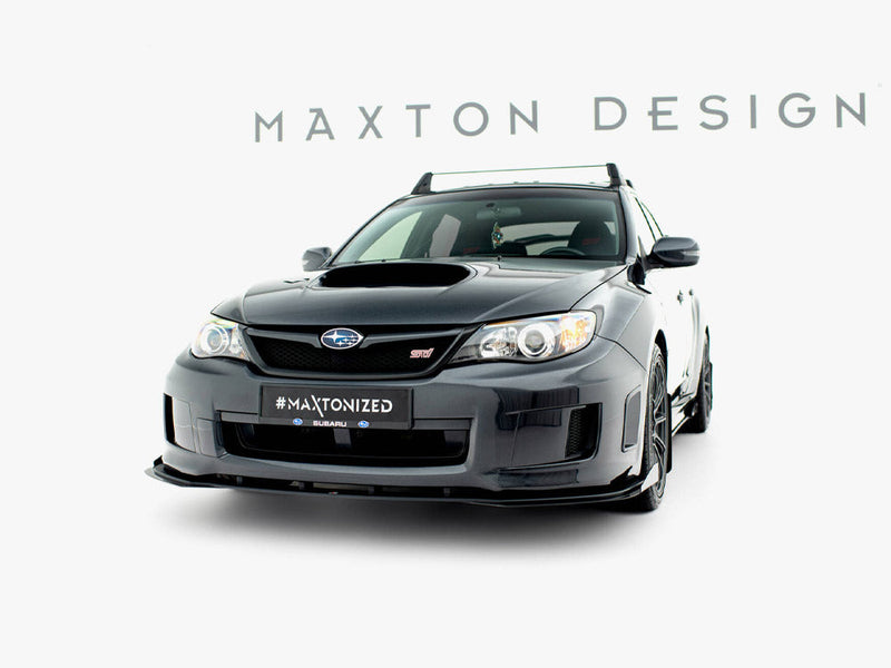 Maxton Design -  Street PRO Front Splitter + Flaps Subaru Impreza WRX STI Mk3 Facelift