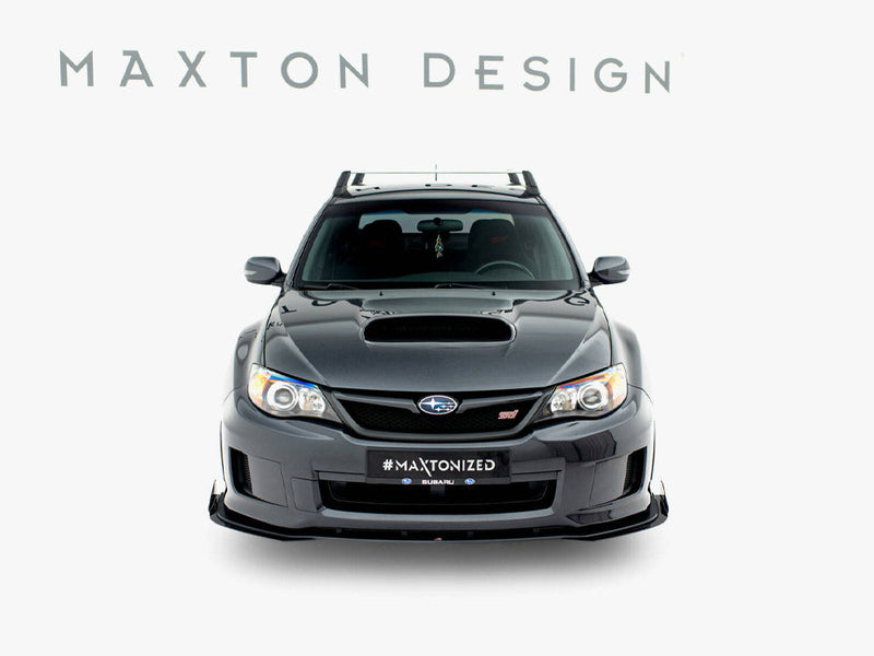 Maxton Design -  Street PRO Front Splitter + Flaps Subaru Impreza WRX STI Mk3 Facelift