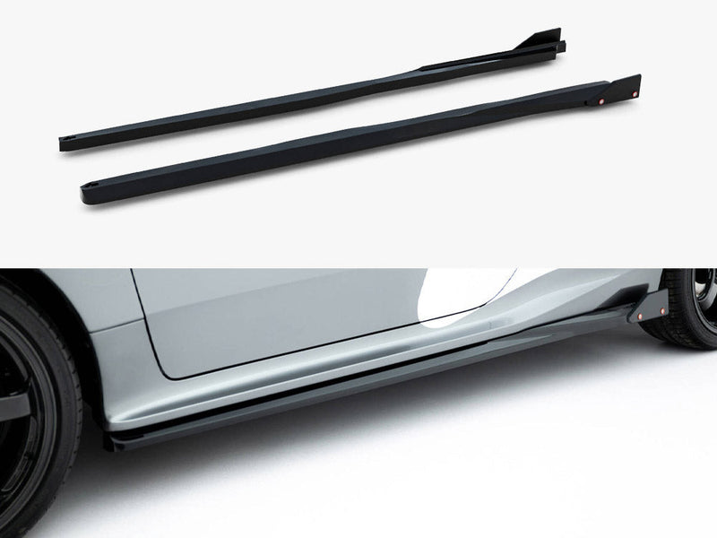 Maxton Design -  Side Skirts Diffusers + Flaps Toyota GR Yaris Mk4 Facelift