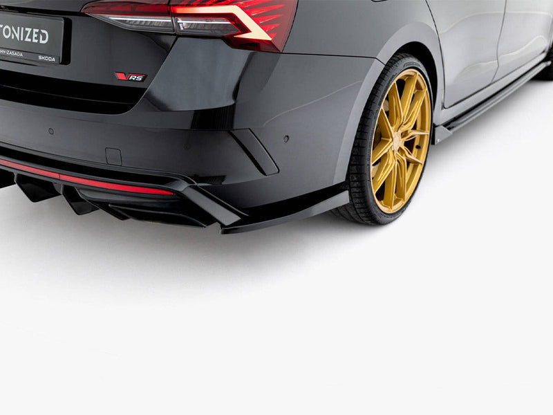 Maxton Design - Rear Side Splitters V.4 Skoda Octavia RS Liftback / Estate Mk4 Facelift