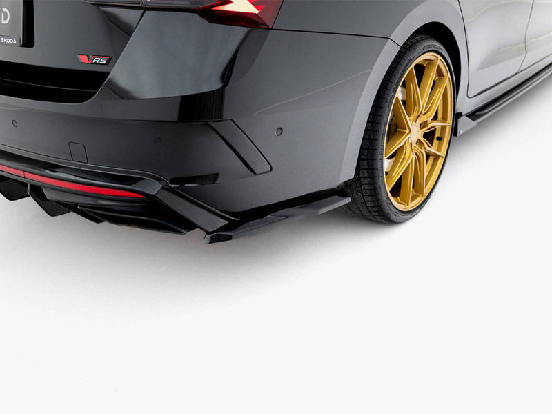 Maxton Design - Rear Side Splitters V.7 Skoda Octavia RS Liftback / Estate Mk4 / Mk4 Facelift