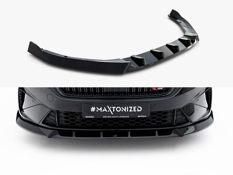 Maxton Design - Front Splitter V.2 Skoda Octavia RS Liftback / Estate Mk4 Facelift
