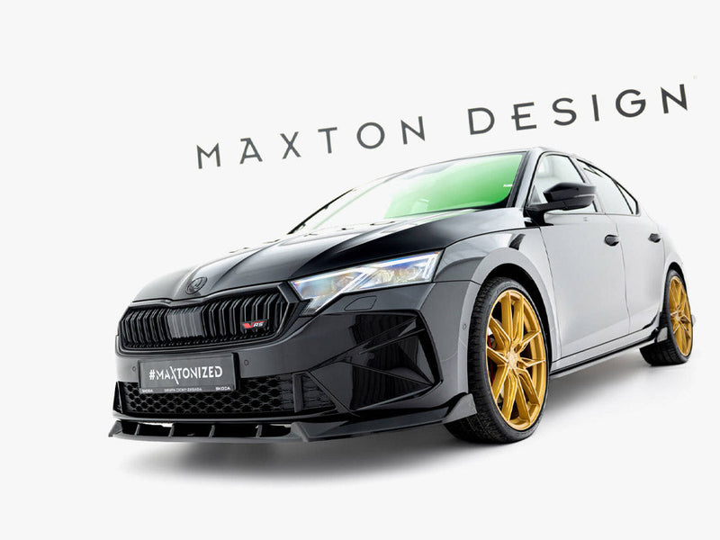 Maxton Design - Front Splitter V.2 Skoda Octavia RS Liftback / Estate Mk4 Facelift
