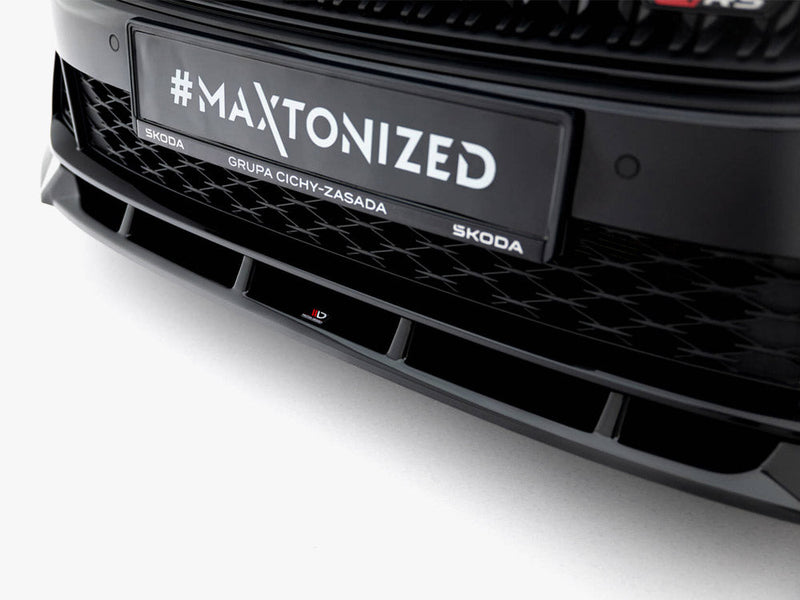 Maxton Design - Front Splitter V.2 Skoda Octavia RS Liftback / Estate Mk4 Facelift